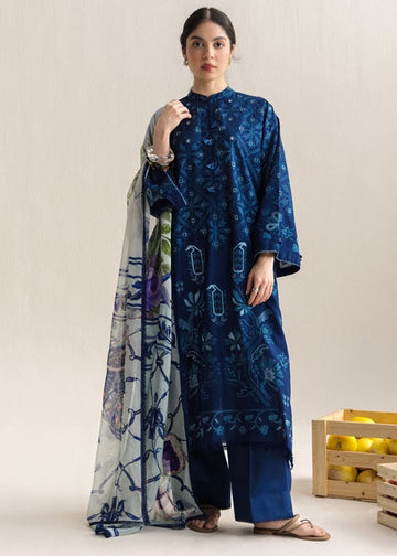 ANEELA’s  PURE SILK WITH 4 side Lace Ready to Wear SILK DUPATTA